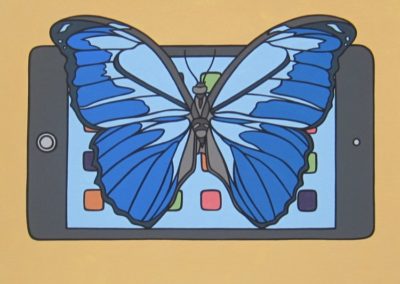 "Butterfly Phone" 2017 6"x6"