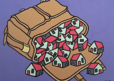 "Excess Baggage: Messenger" 2017 5"x4" Sold