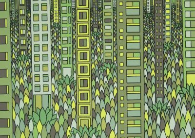 "Green Living" 2010 15"x13" Sold