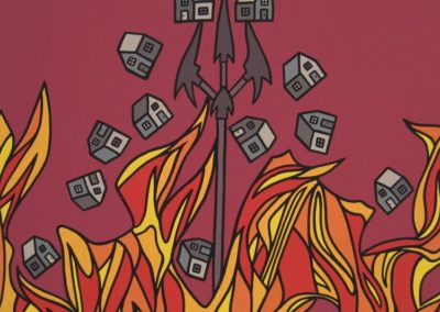 "Living Hell" 2010 8"x8" Sold