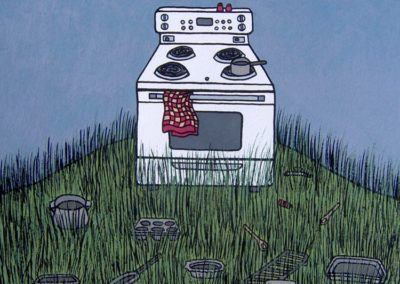 "Stove On Hill" 2008 8"x8" Sold